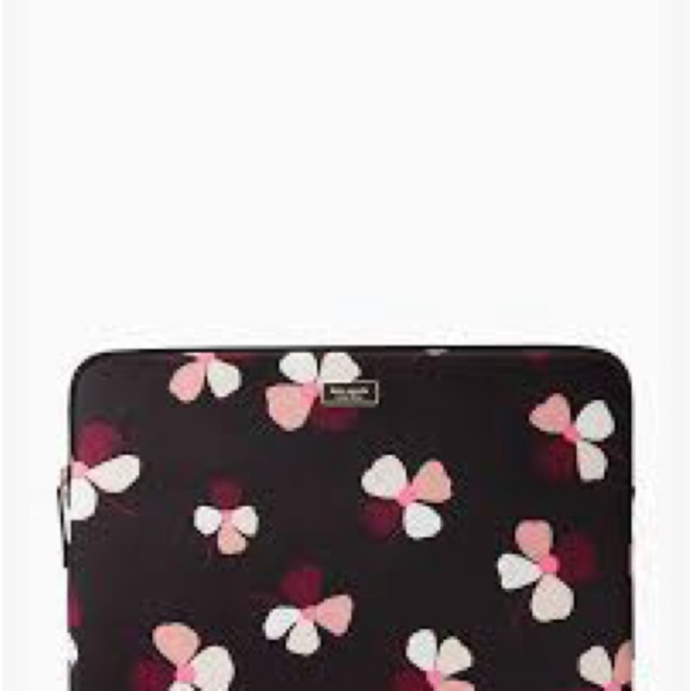 Kate Spade Pink and White Floral Laptop Sleeve- NWOT